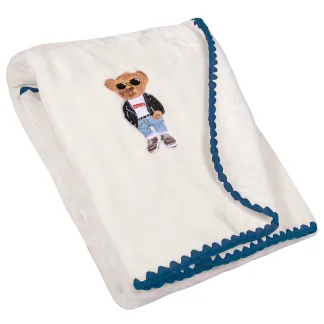 Greenwich Polo Club Κουβερτα Velour 110X140 Βαβυ 8838 Blue - Ivory Blue - Ivory