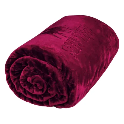 Greenwich Polo Club Κουβερτα Velour Μονη Essential 3438 Μπορντω Μπορντω