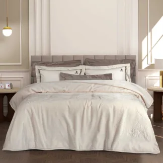 Greenwich Polo Club Κουβερτα Velour Μονη Essential 3441 Λευκο Λευκο