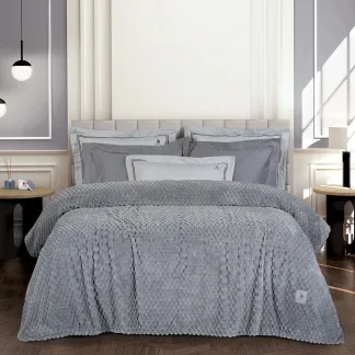 Greenwich Polo Club Κουβερτα Fleece Υπερδιπλh 3476 Grey Grey