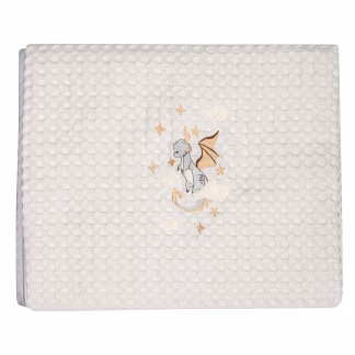 Κουβερτα Πικε Αγκαλιας Essential 8840 Γκρι, Λευκο