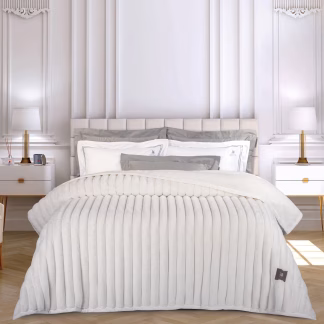 Κουβερτα Faux Fur Υπερδιπλη Premium 3477 White Κουβερτα Faux Fur Υπερδιπλη Premium 3477 White