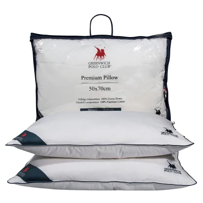 Greenwich Polo Club Μαξιλαρι Πουπουλενιο 50Χ70 Essential 2304 White White