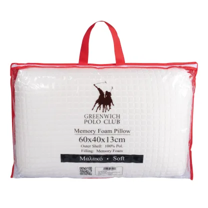 Greenwich Polo Club Μαξιλαρι Memory Foam 60Χ40 2341 White White
