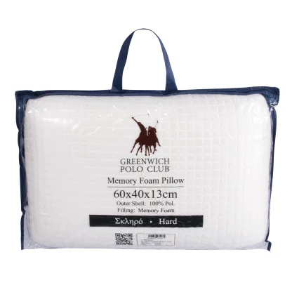 Greenwich Polo Club Μαξιλαρι Memory Foam 60Χ40 2343 White White