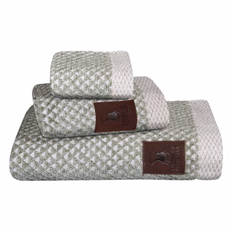 Σετ Πετσετες 3 Τεμαχιων 3050 Εκρου, Πρασινο