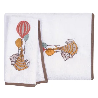 Greenwich Polo Club Σετ Πετσετες Βαβυ 8850 Coffee Brown - White Coffee Brown - White