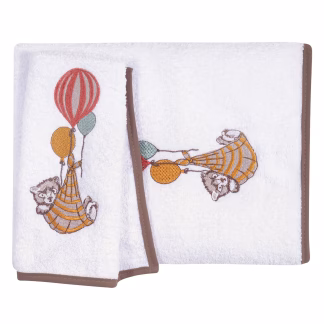 Σετ Πετσετες Βαβυ Essential 8850 Coffee Brown, White Σετ Πετσετες Βαβυ Essential 8850 Coffee Brown, White