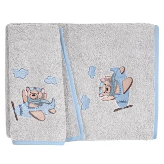 Greenwich Polo Club Σετ Πετσετες Βαβυ 8851 Blue - Grey Blue - Grey