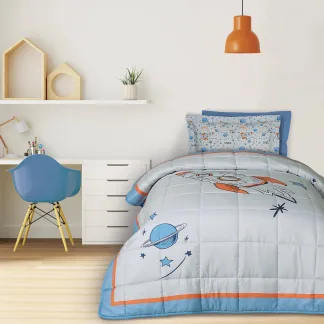 Das Kids Παπλωμα Μονο 4912 Blue - Grey - Orange Blue - Grey - Orange