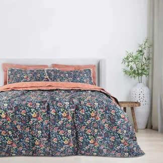 Das Home Κουβερλι Υπερδιπλο Prestige 1671 Κοκκινο - Μπλε - Σομον Κοκκινο - Μπλε - Σομον