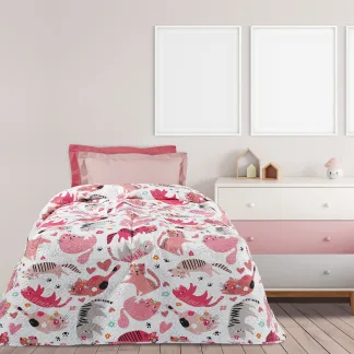 Das Kids Κουβερλι Μονο 4856 Pink - White Pink - White