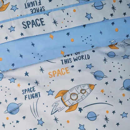 Das Kids Σετ Παπλωματοθηκη Μονη 4912 Blue - Grey - Orange Blue - Grey - Orange