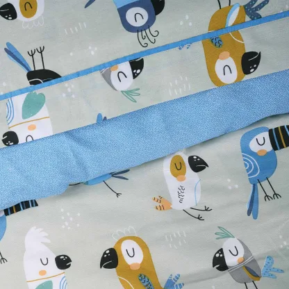 Das Kids Σετ Παπλωματοθηκη Μονη 4914 Blue - Grey - Mint Blue - Grey - Mint