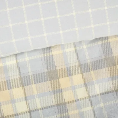 Das Home Σετ Παπλωματοθηκη Υπερδιπλη Happy Flannel 9639 Grey - Taupe Grey - Taupe