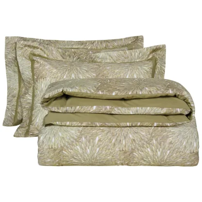 Das Home Παπλωματοθηκη Σετ Υπερδιπλη Executive 1690 Grey - Olive Grey - Olive
