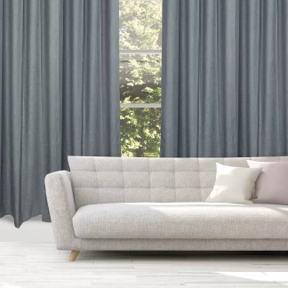 Κουρτινα Με Κρικους 140χ270 2245 Γκρι Σκουρο