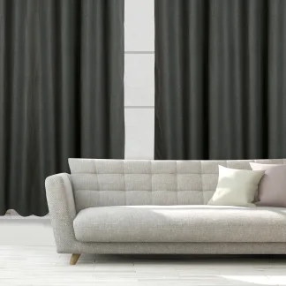 Das Home Κουρτινα Με Κρικους 140Χ270 2261 Γκρι Σκουρο Γκρι Σκουρο