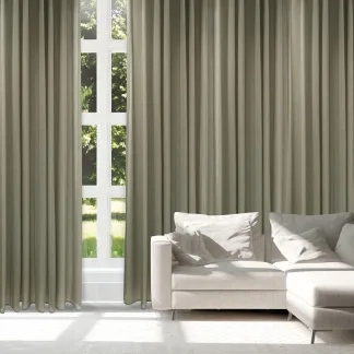 Das Home Κουρτινα Με Κρικους 300Χ265 2222 Χακι Χακι