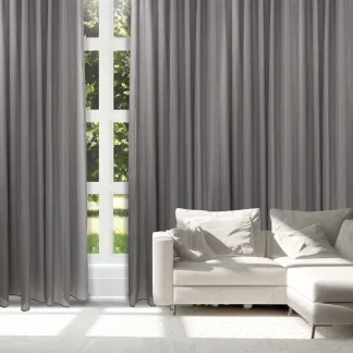Das Home Κουρτινα Με Κρικους 300Χ265 2225 Γκρι Γκρι