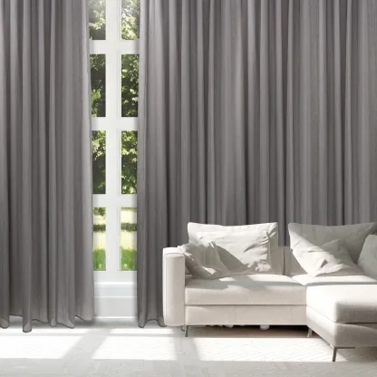 Das Home Κουρτινα Με Κρικους 300Χ265 2225 Γκρι Γκρι