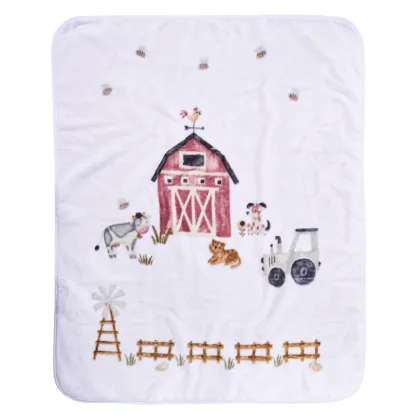 Das Baby Κουβερτα Velour 110X140 Relax 4916 Taupe - White Taupe - White