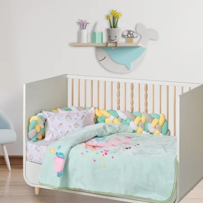 Das Baby Κουβερτα Velour 110X140 Relax 4919 Mint - Pink Mint - Pink