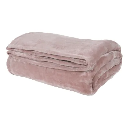 Das Home Κουβερτα Velour Υπερδιπλη 1346 Ροζ Ροζ