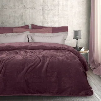 Das Home Κουβερτα Velour Υπερδιπλη 1347 Ροδι Ροδι