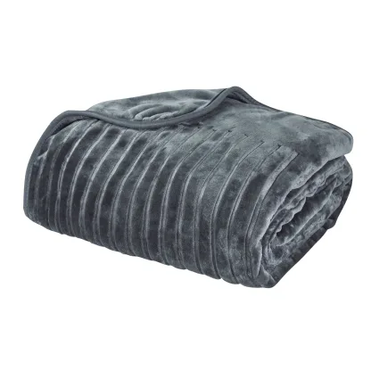 Das Home Κουβερτα Velour Υπερδιπλη 1349 Dark Grey Dark Grey