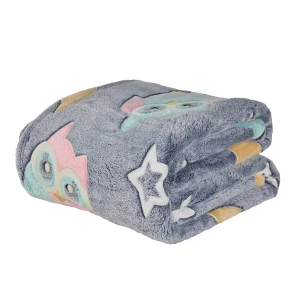 Das Kids Κουβερτα Fleece 160Χ220 4864 Γκρι - Κιτρινο - Ροζ Γκρι - Κιτρινο - Ροζ
