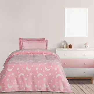 Das Kids Κουβερτα Fleece 160Χ220 4897 Pink - White Pink - White