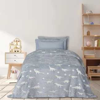 Das Kids Κουβερτα Fleece 160Χ220 4900 Grey - White Grey - White