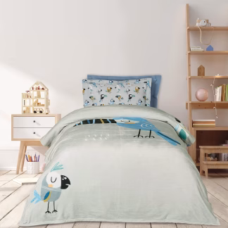 Κουβερτα Fleece 160χ220 4914 Blue, Grey, Mint