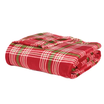 Das Home Κουβερτα Fleece 130Χ170 1361 Green - Red Green - Red