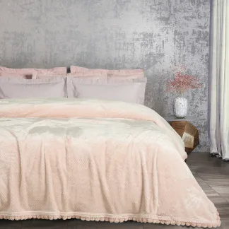Das Home Κουβερτα Fleece 220Χ240 1185 Pink Pink