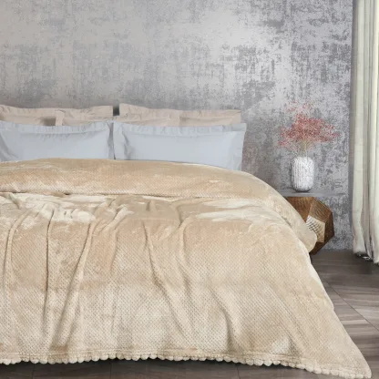 Das Home Κουβερτα Fleece 220Χ240 1187 Beige Beige