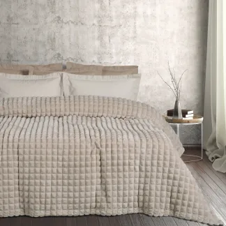 Das Home Κουβερτα Fleece 220Χ240 1357 Taupe Taupe