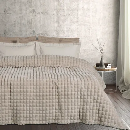 Das Home Κουβερτα Fleece 220Χ240 1357 Taupe Taupe