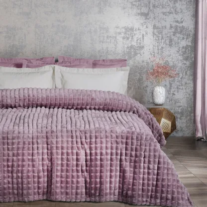 Das Home Κουβερτα Fleece 220Χ240 1358 Dusty Purple Dusty Purple