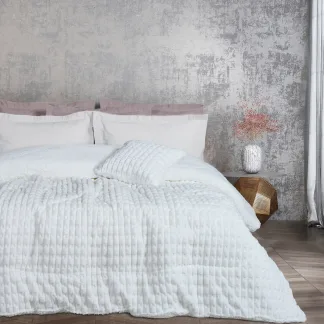 Das Home Κουβερτοπαπλωμα Sherpa Μονο 1176 White White
