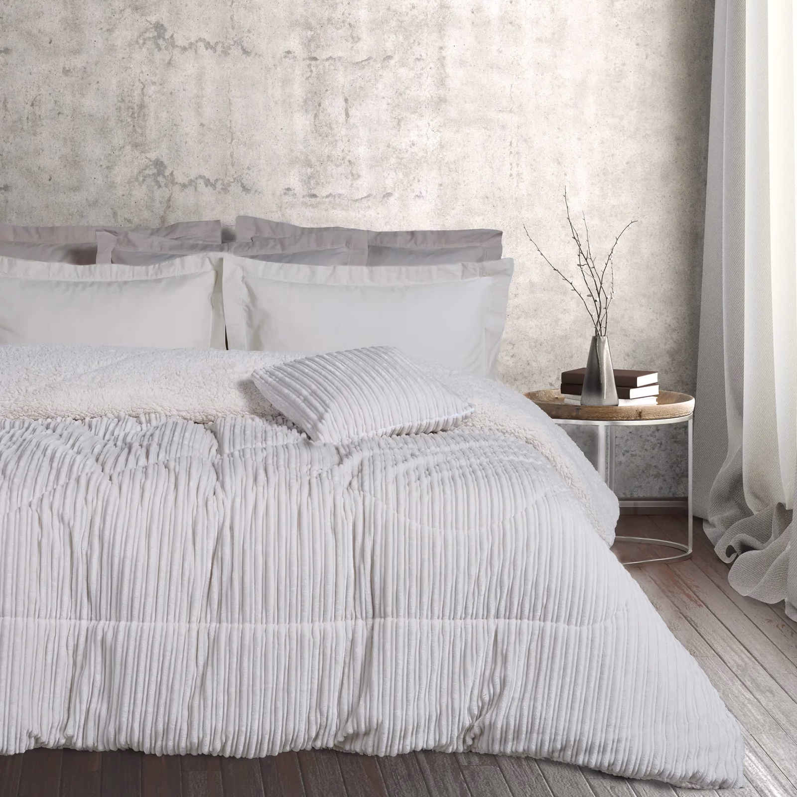 Κουβερτοπαπλωμα Sherpa Μονο 1178 Dusty Ivory Κουβερτοπαπλωμα Sherpa Μονο 1178 Dusty Ivory