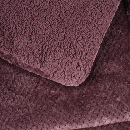 Das Home Κουβερτοπαπλωμα Sherpa Μονο 1188 Dark Lilac Dark Lilac
