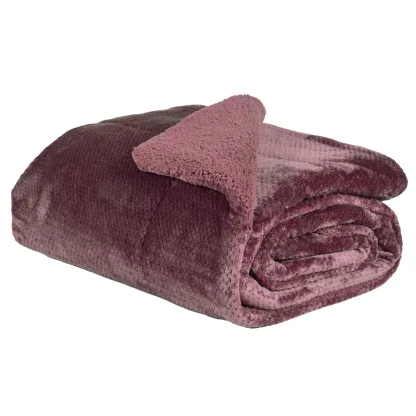 Das Home Κουβερτοπαπλωμα Sherpa Μονο 1188 Dark Lilac Dark Lilac