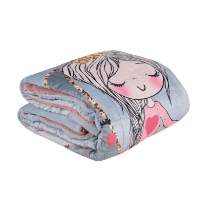 Das Kids Κουβερτοπαπλωμα 160Χ220 4922 Grey - Pink Grey - Pink