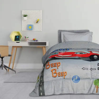 Das Kids Κουβερτοπαπλωμα 160Χ220 4923 Grey - Red Grey - Red