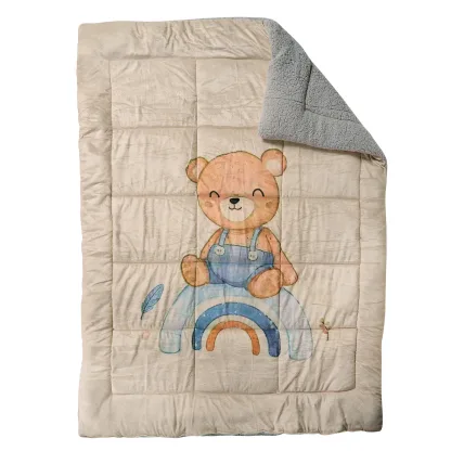 Das Kids Κουβερτοπαπλωμα 160Χ220 4925 Beige - Grey Beige - Grey