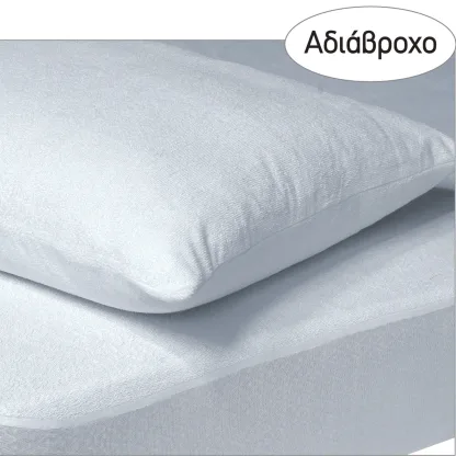 Das Home 1089 Ζευγος Μαξιλαροθηκες 50Χ70 Αδιαβροχες White White