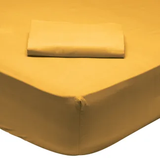 Das Home 1019 Σεντονι Ημιδιπλο Με Λαστιχο Mustard Mustard Mustard