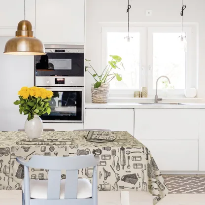 Das Home Τραπεζομαντηλο 140Χ180 0721 Κρεμ - Μαυρο Κρεμ - Μαυρο